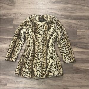 Stylish Animal Print Teddy Jacket